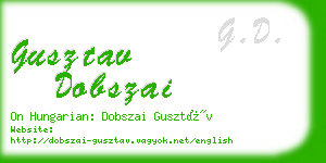 gusztav dobszai business card